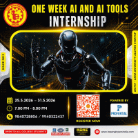 One Week AI and AI tools Internship (Online Mode) 2026 online Poster